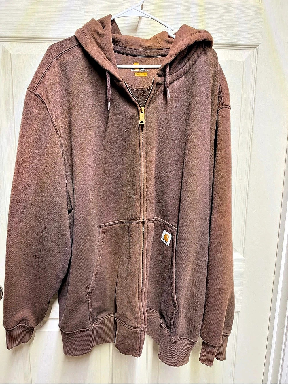 Carhartt Original Fit Full-Zip Hoodie Full-Zip Hoodie Brown Size 4XL